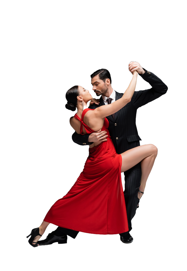 Elegant couple dancing together